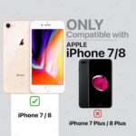 Ultra Soft Slim Rubberised Back Cover Compatible with Apple iPhone 7 | iPhone 8 | Inner Velvet Fabric Lining | Matte Silicone Flexible Camera Protection Back Case - Black - Image 3