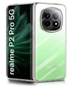 Crystal Clear Transparent Back Case Cover for Realme P2 Pro 5G | Full Device & Camera Protection Shockproof TPU | Flexible Silicone Back Cover Case Transparent