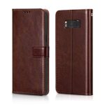 Shock Proof Flip Cover Back Case for Samsung Galaxy S8 | Magnetic Wallet Leather Case with Stand