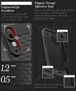 Back Cover for Vivo V40 | V40 Pro 5G | T3 Ultra 5G with Hexa Cube Design | Ultra Slim Soft Case | Inner Velvet Fabric | Matte Silicone Flexible Mobile Case | Camera Protection - Black - Image 8