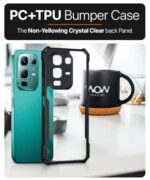 kelpuj Shock Proof Clear Protective Back Case for Infinix Note 50X 5G - AirEDGE Technology | 360 Degree Camera Protection | Transparent Hybrid Back Case Mobile Cover - Black - Image 7