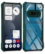 kelpuj Shock Proof Clear Protective Back Case for Nothing Phone 3a 5G - AirEDGE Technology | 360 Degree Camera Protection | Transparent Hybrid Back Case Mobile Cover - Green - Image 5