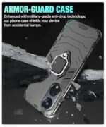 kelpuj Shock Proof Back Case Mobile Cover for Oppo Reno8 T | Reno 8T 5G | Back Cover Case (Tough Armor | Hybrid PC + TPU | Ring Holder & in-Built Kickstand | Black) - Image 7