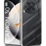 Crystal Clear Transparent Back Case Cover for Tecno Camon 30 5G | Full Device & Camera Protection Shockproof TPU | Flexible Silicone Back Cover Case Transparent
