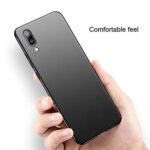 All Angle Protection 360 Degree Ultra-Slim Fit [ Non-Slip ] [ Anti-Scratch Resistant ] Shell Lightweight Rubberised Matte Hard Case Back Cover for Samsung Galaxy M10 M 10 - Pitch Black - Image 3