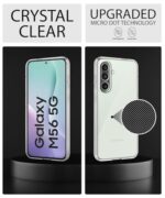 Transparent Back Cover Case for Samsung Galaxy M56 5G | Galaxy F56 5G | Raised Bumps for Full Device & Camera Protection Shockproof TPU Silicone Mobile Case Transparent - Image 5