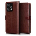 Shock Proof Flip Cover Back Case for Hmd Crest Max 5G | Magnetic Wallet Leather Case with Stand - Image 5