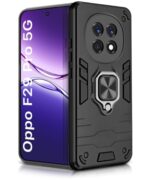 Shock Proof Back Case Mobile Cover for Oppo F29 Pro 5G | Back Cover Case (Tough Armor | Hybrid PC + TPU | Ring Holder & in-Built Kickstand | Black)