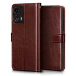 Shock Proof Flip Cover Back Case for Motorola Moto G35 5G | Magnetic Wallet Leather Case with Stand - Image 5