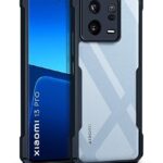 Shockproof Crystal Clear Back Cover Case for Xiaomi 13 Pro 5G | 360 Degree Protection | Protective Design | Transparent Back Cover Case for Xiaomi Mi 13 Pro 5G (Blue Bumper)