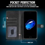 Shock Proof Flip Cover Back Case for Apple Iphone 7 Plus | Magnetic Wallet Leather Case with Stand - Image 7