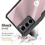 kelpuj Shock Proof Clear Protective Back Case for Motorola Moto G42 - AirEDGE Technology | 360 Degree Camera Protection | Transparent Hybrid Back Case Mobile Cover - Black - Image 5