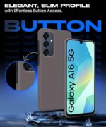 kelpuj Slim Frameless Back Cover for Samsung Galaxy A16 5G | Ultra Thin Lightweight Design & Camera Protection | Soft Matte Silicone Flexible Mobile Case (Grey) - Image 7