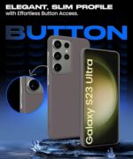 Slim Frameless Back Cover for Samsung Galaxy S23 Ultra 5G | Ultra Thin Lightweight Design & Camera Protection | Soft Matte Silicone Flexible Mobile Case (Grey) - Image 7