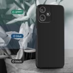 Back Cover for Mi Redmi 12 5G | Poco M6 Pro 5G | Ultra Slim Soft Rubberised Case | Inner Velvet Fabric Lining | Matte Silicone Flexible Mobile Case | Camera Protection - Black - Image 7