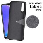 Ultra Slim Soft Rubberised Back Cover Case for Vivo Y12 | Y15 | Y17 | U10 | Inner Velvet Fabric Lining | Matte Silicone Flexible Camera Protection Back Cover  Black - Image 5