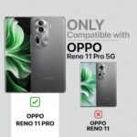 Shock Proof Clear Back Case Mobile Cover for Oppo Reno 11 Pro 5G (Hard | Hybrid PC + TPU | Full Armour Device & Camera Protection | Black) - Image 3