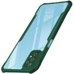 Shock Proof Clear Back Case Mobile Cover for Samsung Galaxy M32 5G 2021 (Hard | Hybrid PC + TPU | Full Armour Device & Camera Protection | Camo Green)
