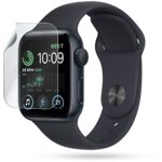 Screen Protector Guard for Apple Watch SE 40mm | MilitaryGrade TPU Nano Film [Not Glass] Clear Anti Scratch Fingerprint Bubble Free High Touch Smart Watch Screen Protection  Pack of 2