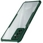 Shock Proof Clear Back Case Mobile Cover for Samsung Galaxy M13 4G | F13 (Hard | Hybrid PC + TPU | Full Armour Device & Camera Protection | Green)