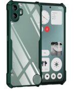 kelpuj Shock Proof Clear Protective Back Case for Nothing CMF Phone 1 - AirEDGE Technology | 360 Degree Camera Protection | Transparent Hybrid Back Case Mobile Cover - Green - Image 3