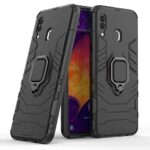 Shock Proof Back Case Mobile Cover for Samsung Galaxy A20 / A30 / M10s (Armor | Hybrid PC + TPU | Full Protection with Ring Holder Kickstand | Carbon Black) - Image 3