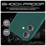 Back Cover for Realme Narzo N61 | Realme C61 | Ultra Slim Soft Rubberised Case | Inner Velvet Fabric Lining | Matte Silicone Flexible Mobile Case | Camera Protection -Green - Image 5