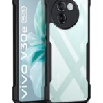 Thermoplastic Polyurethane Shock Proof Clear Protective Back Case for Vivo V30E 5G-Airedge Technology|360 Degree Camera Protection|Transparent Hybrid Back Case Mobile Cover-Black