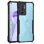 Shockproof Crystal Clear OnePlus 9RT 5G Back Cover Case | 360 Degree Protection | Transparent Mobile Back Cover Case for 1+ OnePlus 9RT 5G | Hybrid PC + TPU - Black Bumper