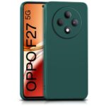 kelpuj Back Cover for Oppo F27 5G | Ultra Slim Soft Rubberised Case | Inner Velvet Fabric Lining | Matte Silicone Flexible Mobile Case | Camera Protection - Green