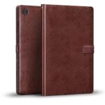 Shock Proof Flip Cover Back Case for Lenovo Tab M10 2Nd Gen (10.1 Inch) Flip Cover Tablet Back Case | Shock Proof Folio | Magnet Closure With Viewing Stand (Flexible | Leather Finish | Card Pockets Wallet | Brown) | Magnetic Wallet Leather Case with Stand