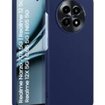 Slim Frameless Back Cover for Realme 13 5G & 12 5G | Ultra Thin Lightweight Design & Camera Protection | Soft Matte Silicone Flexible Mobile Case (Blue)