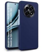 Slim Frameless Back Cover for Realme 13 5G & 12 5G | Ultra Thin Lightweight Design & Camera Protection | Soft Matte Silicone Flexible Mobile Case (Blue)