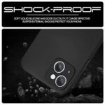 Back Cover for Apple iPhone 14 Plus | Ultra Slim Soft Rubberised Case | Inner Velvet Fabric Lining | Matte Silicone Flexible Mobile Case | Camera Protection - Black - Image 7