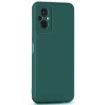 Back Cover for Xiaomi Redmi 11 Prime 4G | Ultra Slim Soft Rubberised Case | Inner Velvet Fabric Lining | Matte Silicone Flexible Mobile Case | Camera Protection - Green - Image 3