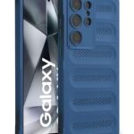 Ultimate Silicone Back Cover Case for Samsung Galaxy S24 Ultra 5G | Heat Dissipation Thin Soft TPU | 360? Camera Protection | Breathable Cooling Holes ? Deep Blue