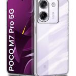 kelpuj Transparent Back Cover Case for Poco M7 Pro 5G | Raised Bumps for Full Device & Camera Protection Shockproof TPU Silicone Back Case Mobile Cover Transparent