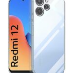 Crystal Clear Transparent Back Case Cover for Redmi 12 4G | Full Device & Camera Protection Shockproof TPU | Flexible Silicone Back Cover Case Transparent