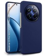 Slim Frameless Back Cover for Realme 12 Pro 5G | Realme 12 Pro Plus 5G | P1 Pro 5G | Ultra Thin Lightweight Design & Camera Protection | Soft Matte Silicone Flexible Mobile Case (Blue)