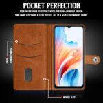Shock Proof Flip Cover Back Case for Oppo A59 5G | Magnetic Wallet Leather Case with Stand - Image 7