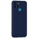 Back Cover for Infinix Smart 6 | Ultra Slim Soft Rubberised Case | Inner Velvet Fabric Lining | Matte Silicone Flexible Mobile Case | Camera Protection - Blue - Image 2