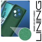 Back Cover for Oppo F27 Pro Plus 5G | Ultra Slim Soft Rubberised Case | Inner Velvet Fabric Lining | Matte Silicone Flexible Mobile Case | Camera Protection - Green - Image 5
