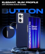 kelpuj Slim Frameless Back Cover for 1+ OnePlus Nord CE 2 5G | Ultra Thin Lightweight Design & Camera Protection | Soft Matte Silicone Flexible Mobile Case (Blue) - Image 7