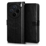 Shock Proof Flip Cover Back Case for Vivo X200 5G | Magnetic Wallet Leather Case with Stand - Image 5