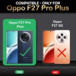 Tough Armor Bumper Mobile Back Case for Oppo F27 Pro Plus 5G | Sliding Camera Shield Cover | Shock Proof 360? Protection | Hybrid PC + TPU | Ring Holder with Kickstand ? Black - Image 3