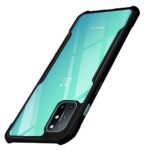 Shock Proof Clear Back Case Mobile Cover for 1+ OnePlus 8T (Hard | Hybrid PC + TPU | Full Armour Device & Camera Protection | Black)