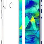 Flexible Shockproof Crystal Clear TPU Back Cover Case Full Protection with Cushioned Edges Clear TPU Back Case Cover for Galaxy M40 - Transparent