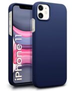 Slim Frameless Back Cover for iPhone 11 | Ultra Thin Lightweight Design & Camera Protection | Soft Matte Silicone Flexible Mobile Case (Blue)