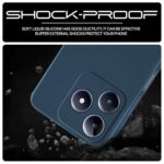 Back Cover for Realme Narzo N63 | Realme C63 4G | Ultra Slim Soft Rubberised Case | Inner Velvet Fabric Lining | Matte Silicone Flexible Mobile Case | Camera Protection - Blue - Image 4