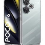 Crystal Clear Transparent Back Case Cover for Poco F6 5G | Full Device & Camera Protection Shockproof TPU | Flexible Silicone Back Cover Case Transparent